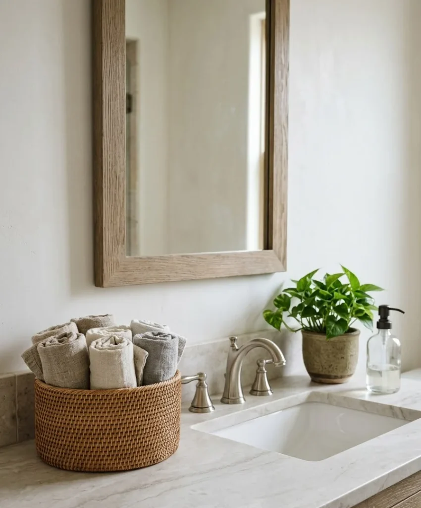 Cloth guest napkins instead of paper