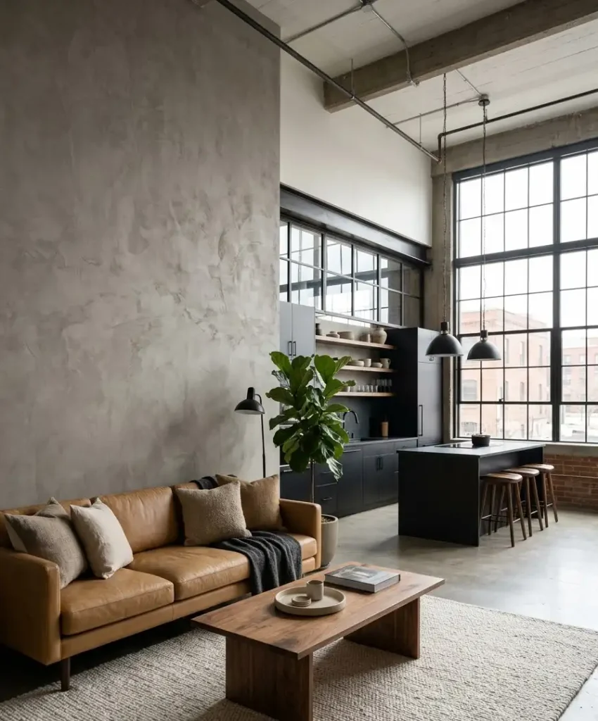 Concrete-look finish