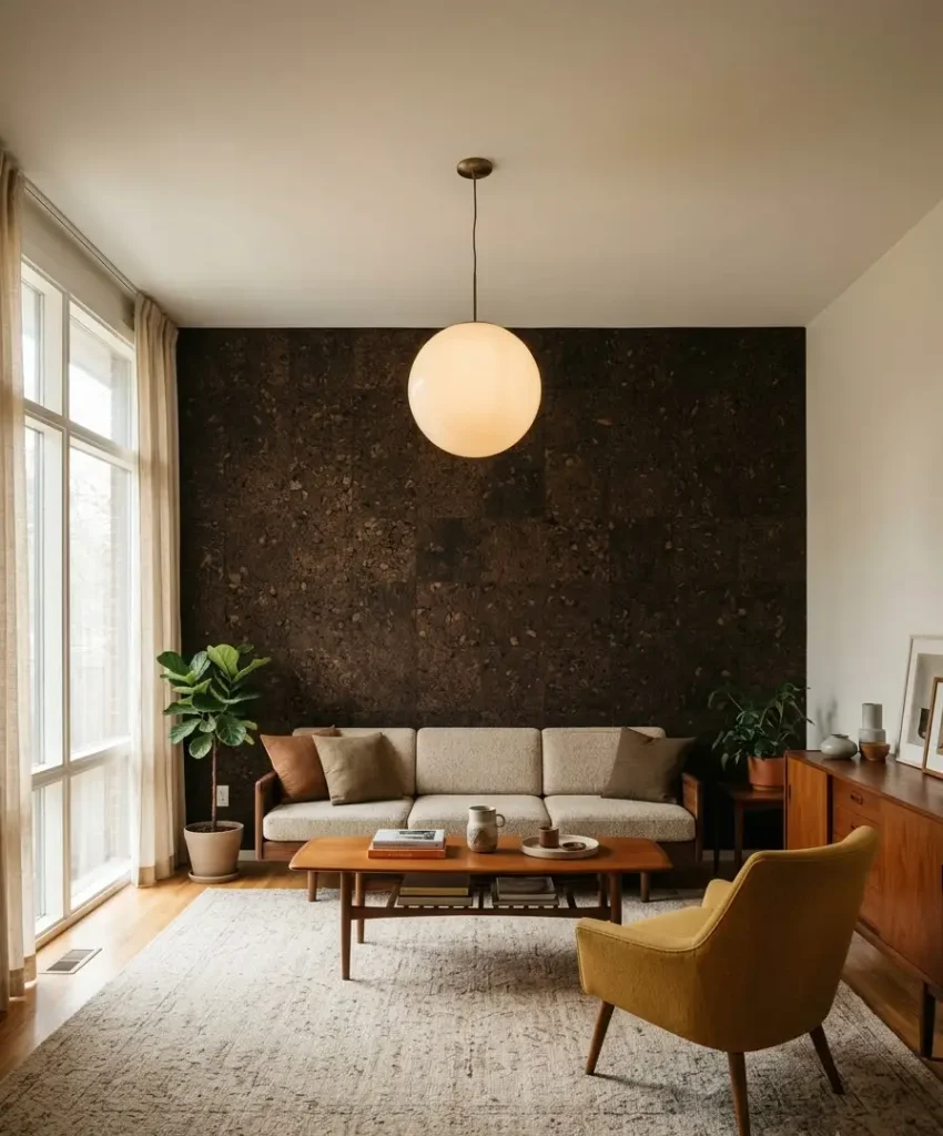 Cork wall tiles