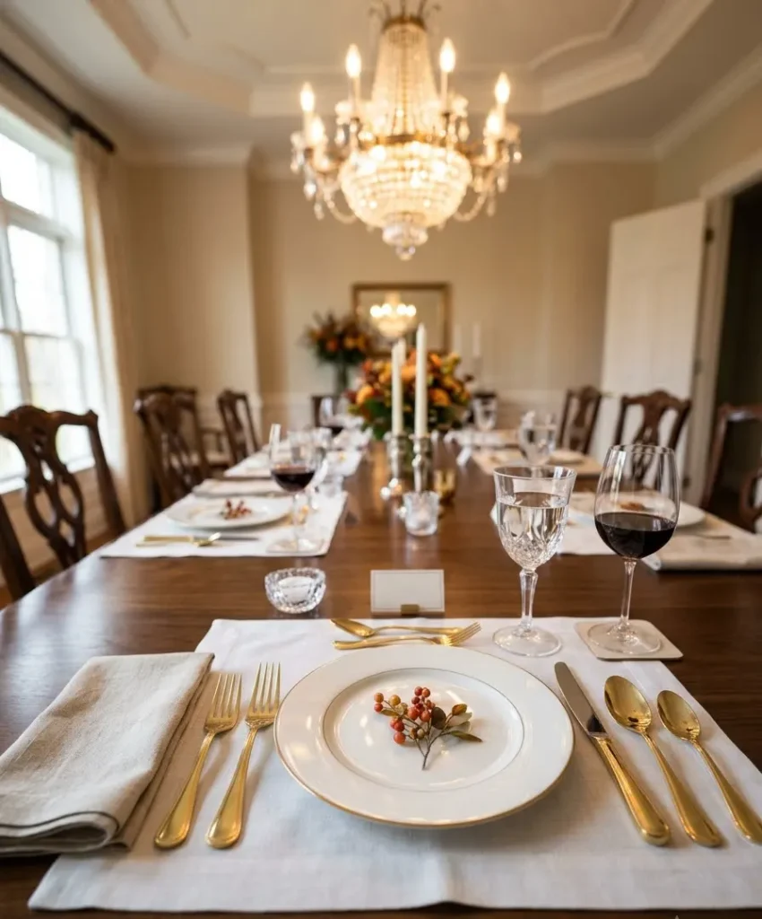 Correct flatware placement