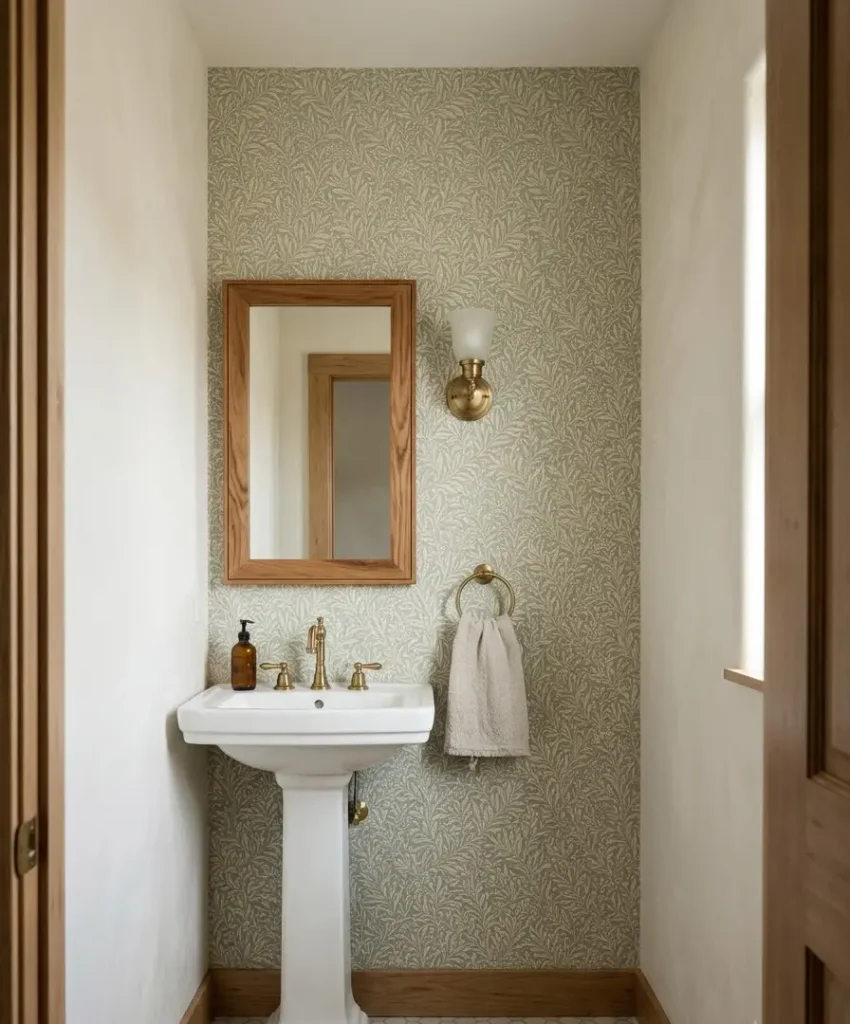 Cover one wall with peel-and-stick wallpaper