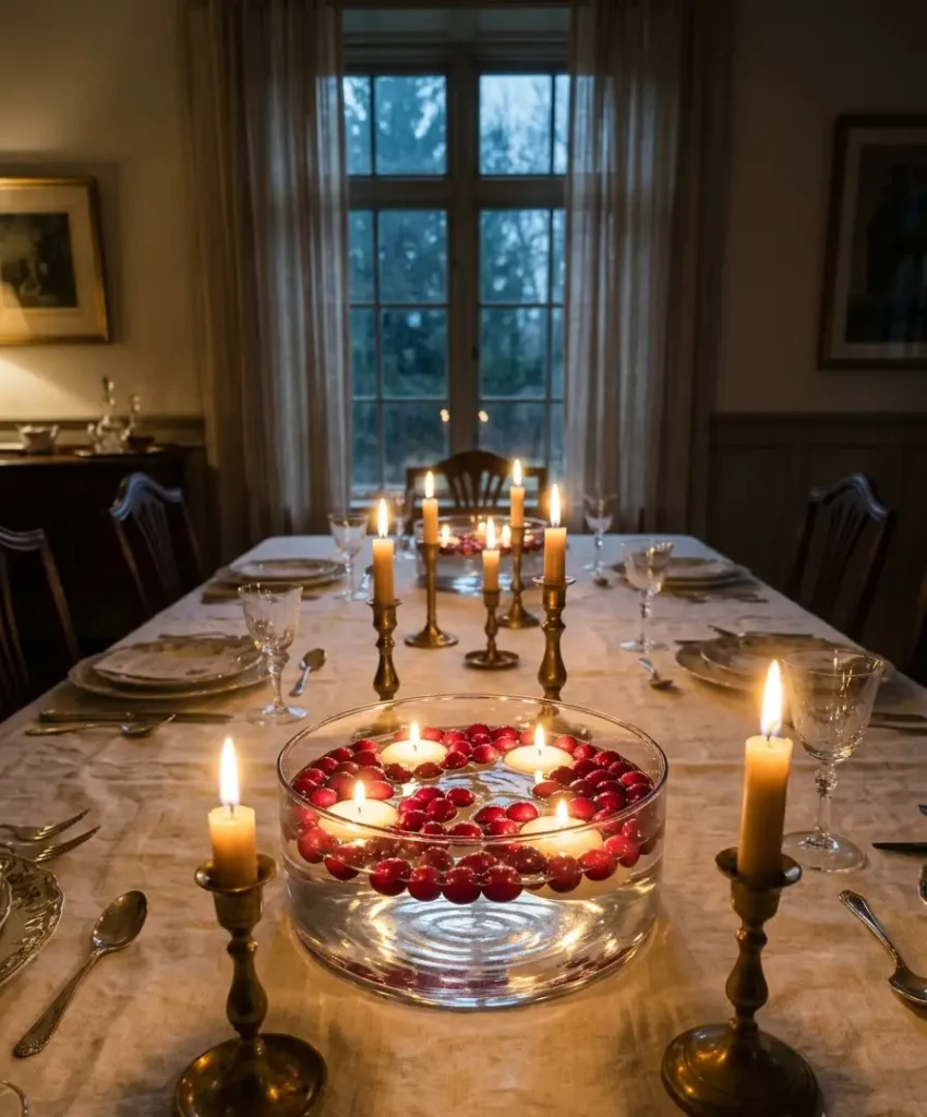 Cranberry and water bowls