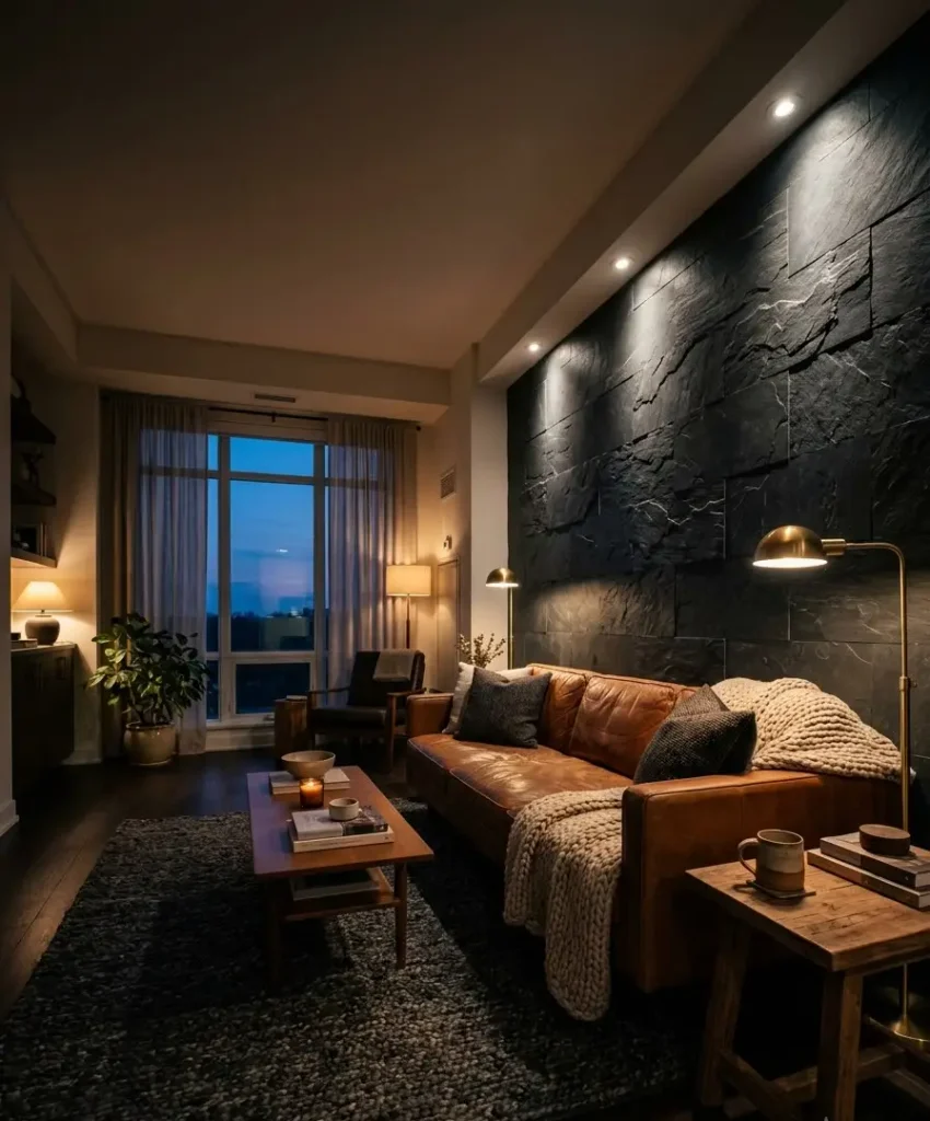 Dark slate for a moody, cozy room