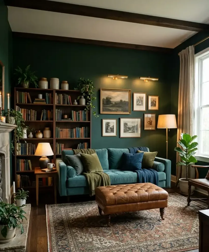 Deep greenEarthy and warm colors