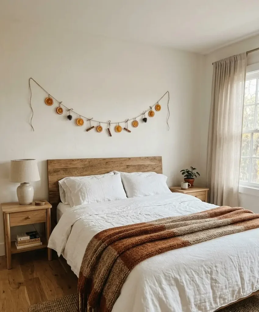 Dried orange and pine garland