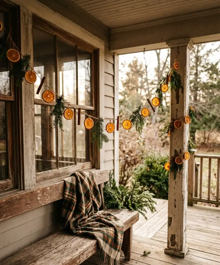 Dried orange slice garland