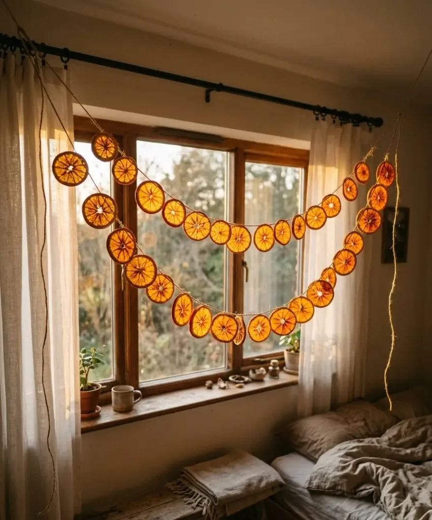 Dried orange slice garland