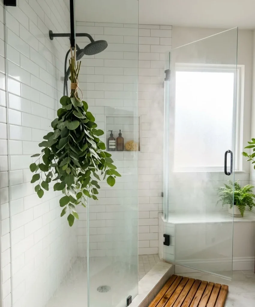 Eucalyptus bundle in the shower