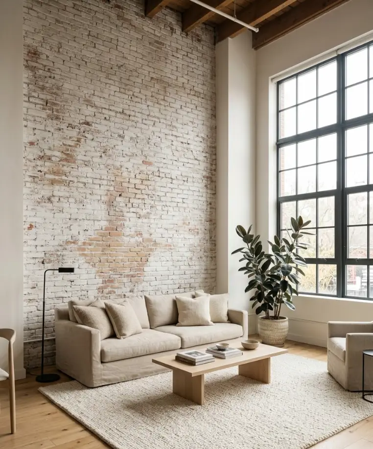 Exposed brick or 