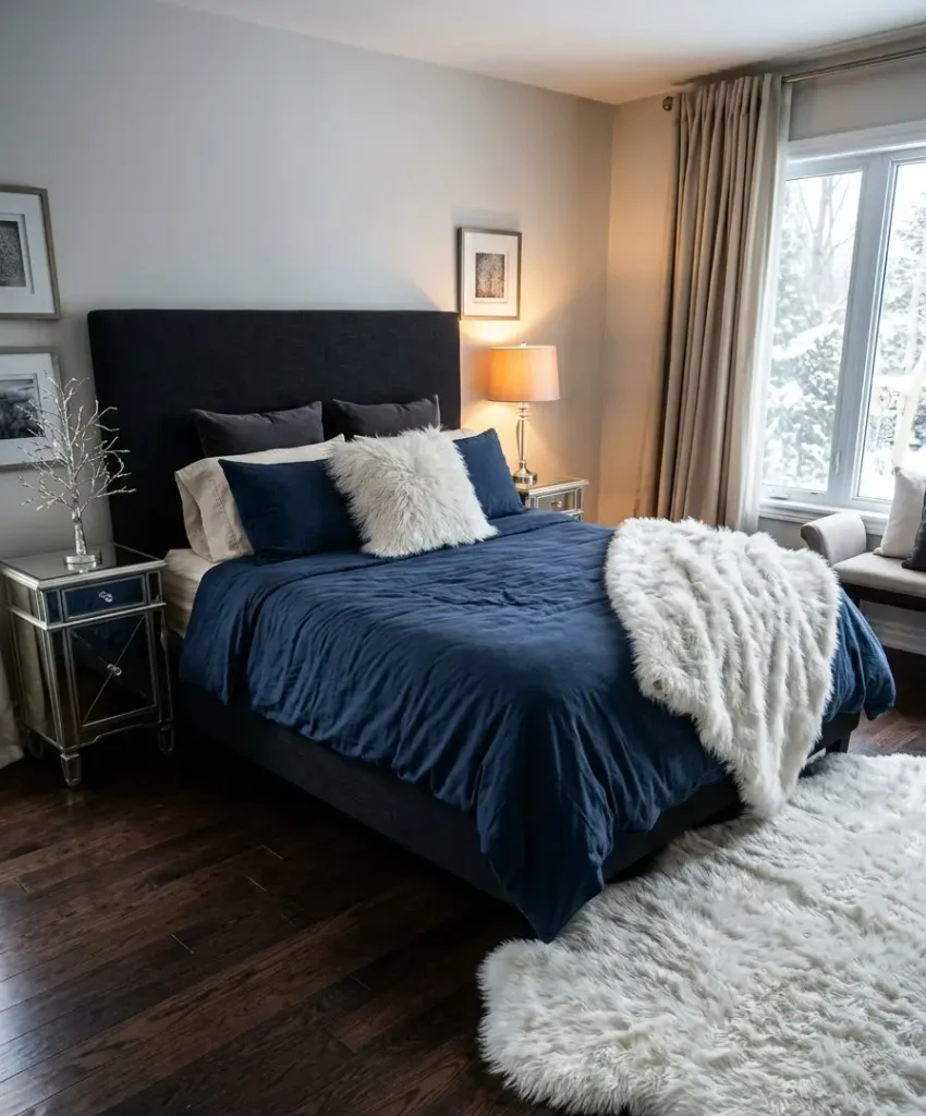 Faux fur in ice white