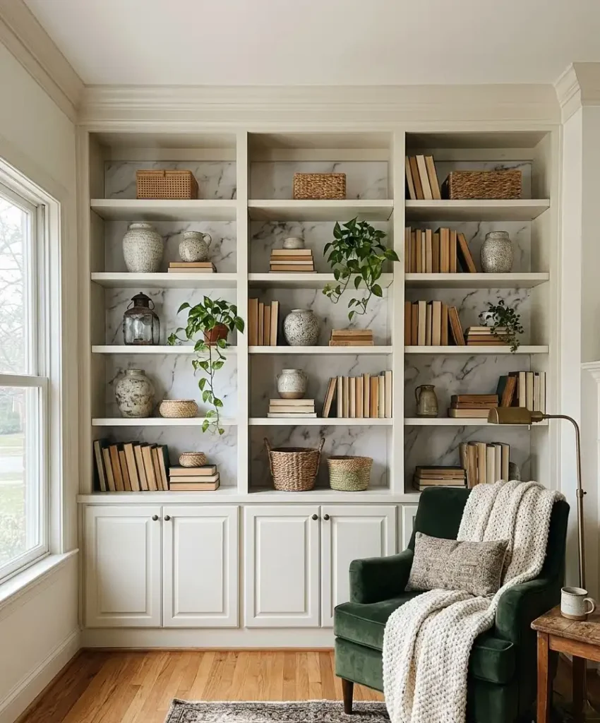 Faux marble paint technique