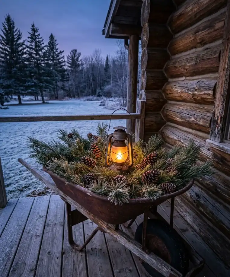 Fill a wheelbarrow or wooden