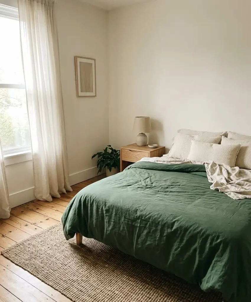 Forest green duvet cover