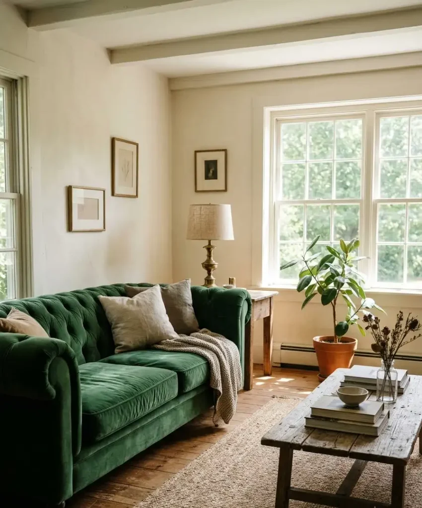 Forest green velvet