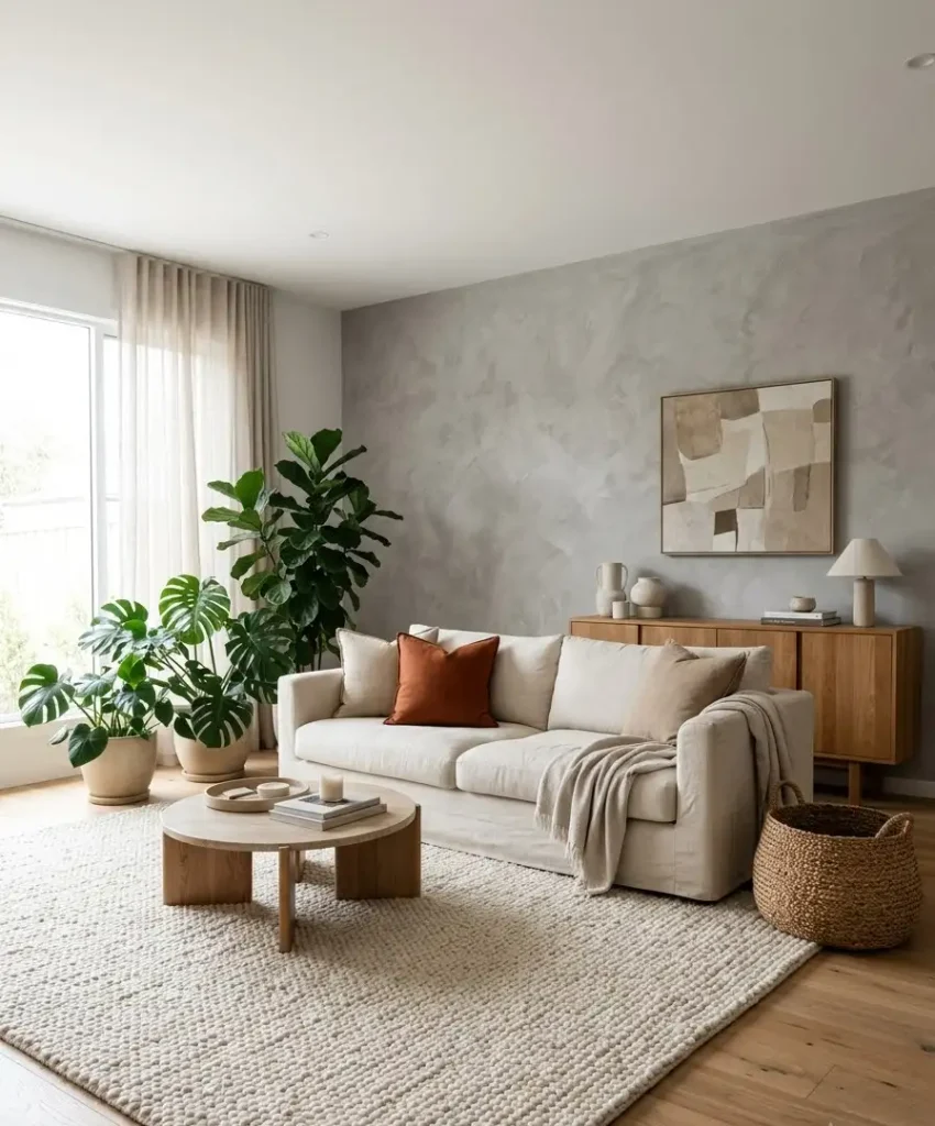 Furniture and decor that suit a textured