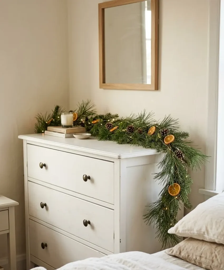 Garland ideas that don't swallow the dresser