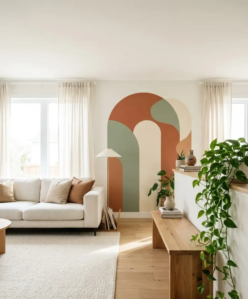 Geometric paint murals