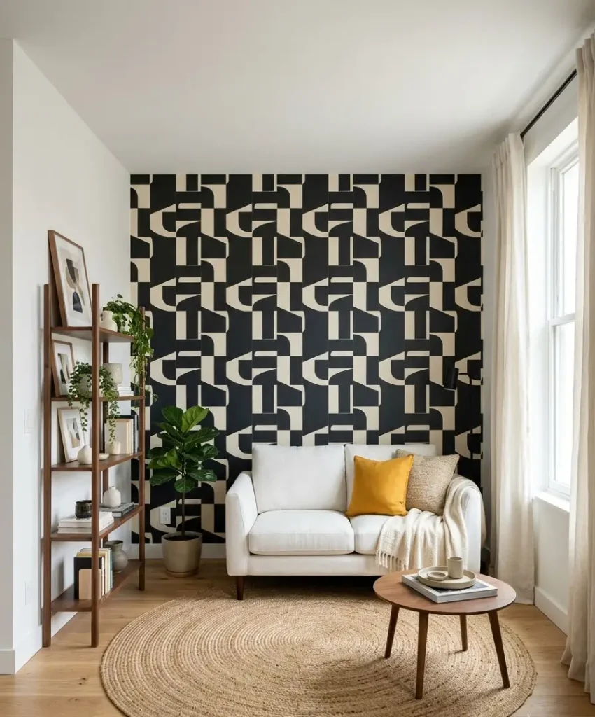 Geometric pattern in two tones