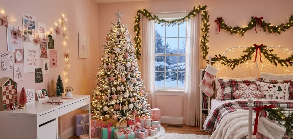 Girls Bedroom Christmas Decor
