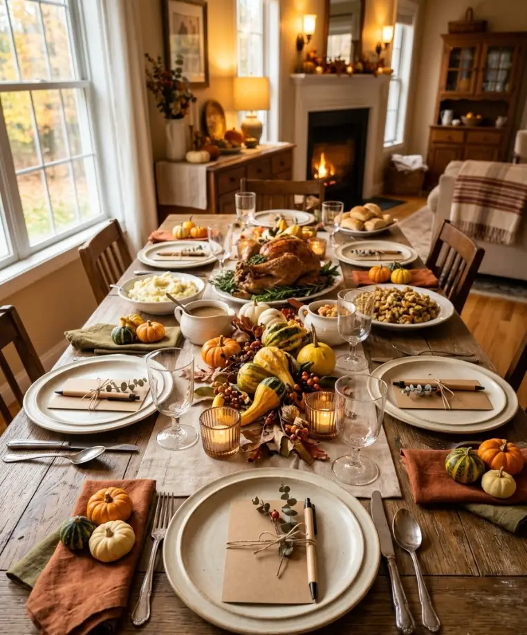  Gratitude cards at each plate