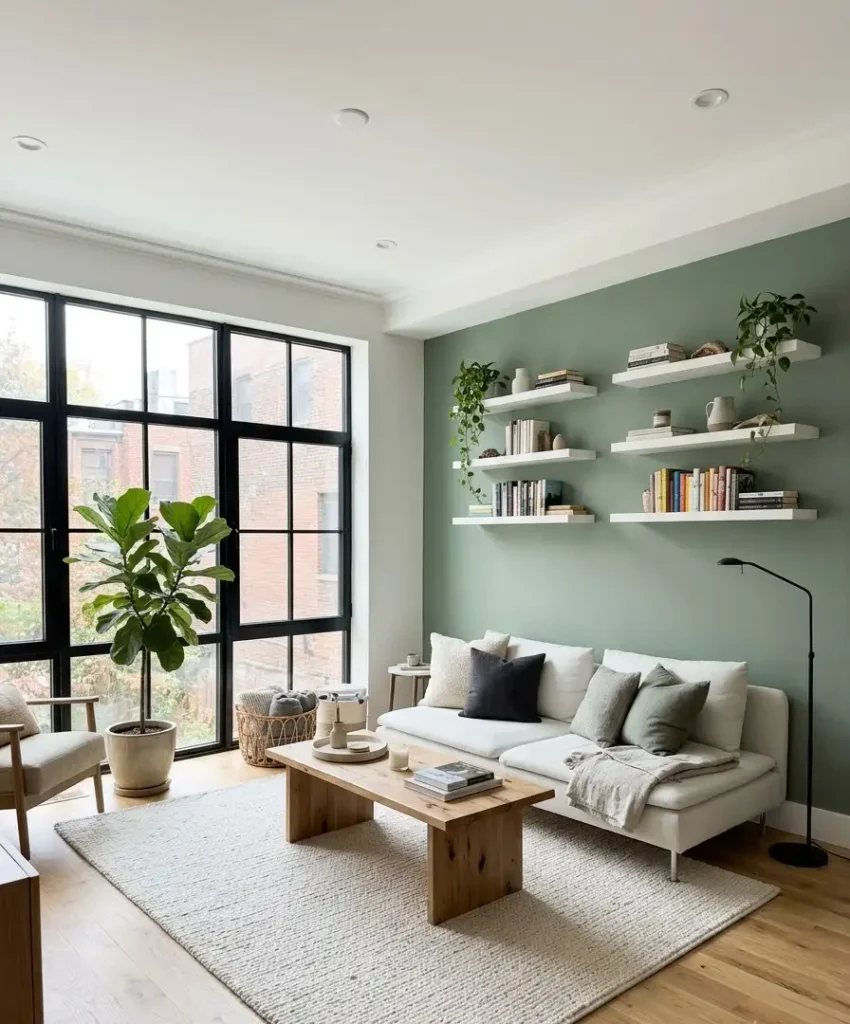 Green with black and white accents