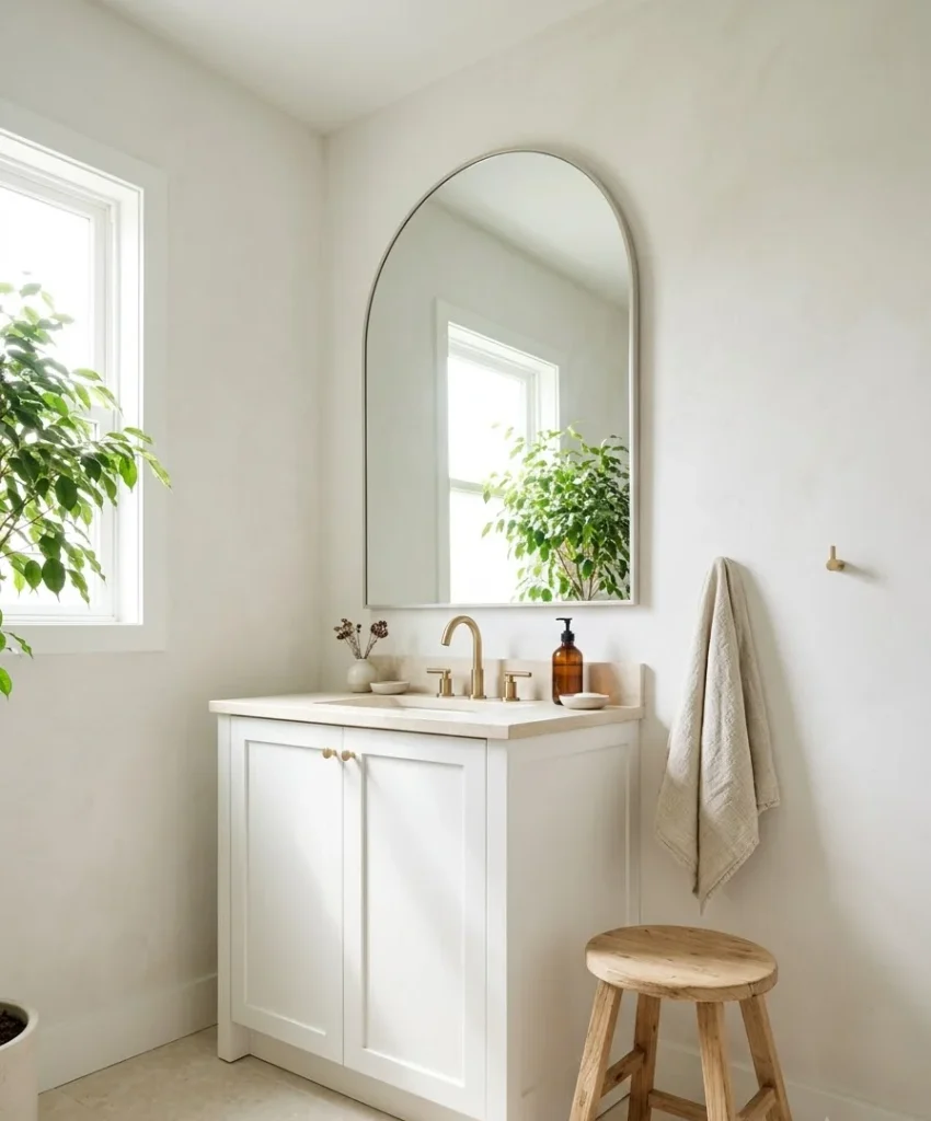 Hang an oversized mirror