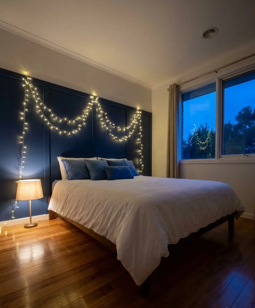 Hang warm white fairy lights