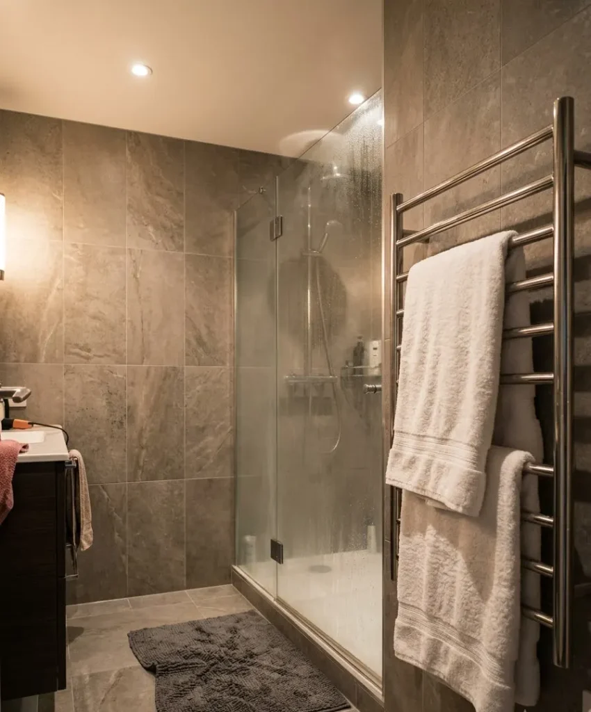 Heated towel rack