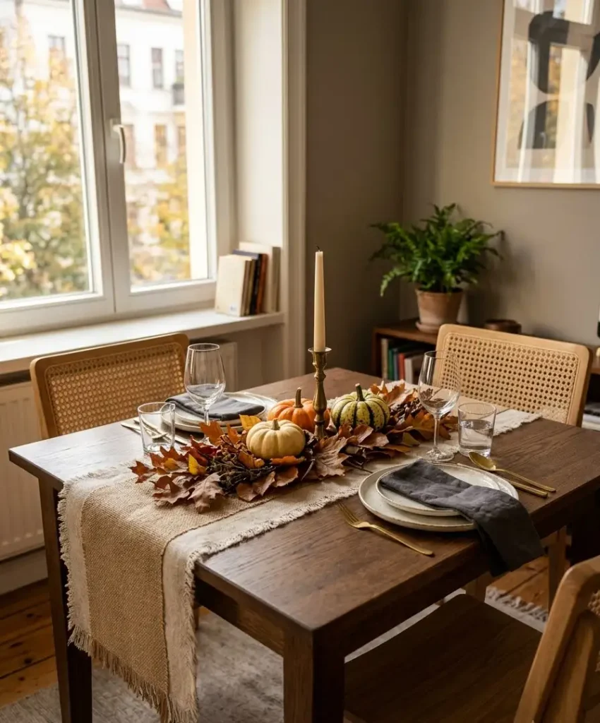 Keep the centerpiece low and narrow