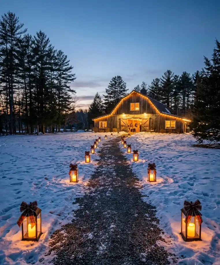 Lantern-lit pathways