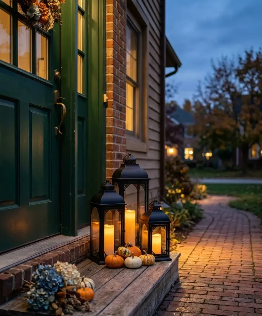 Lanterns with flameless candles