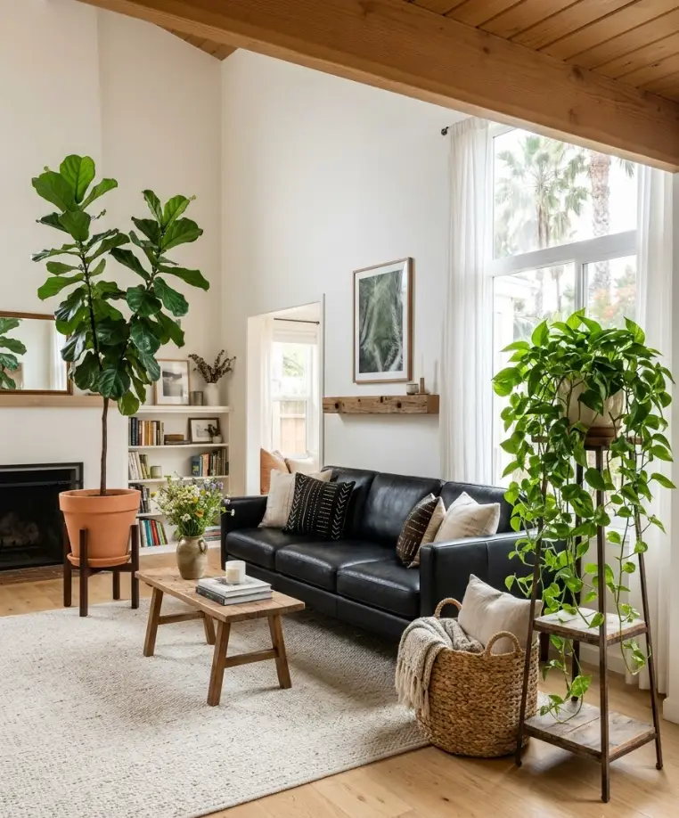  Large leafy plants