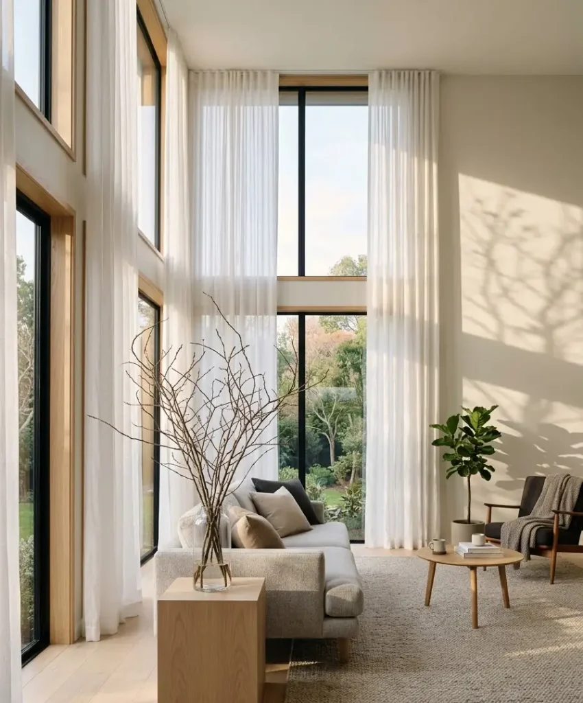 Large windows and bare branches