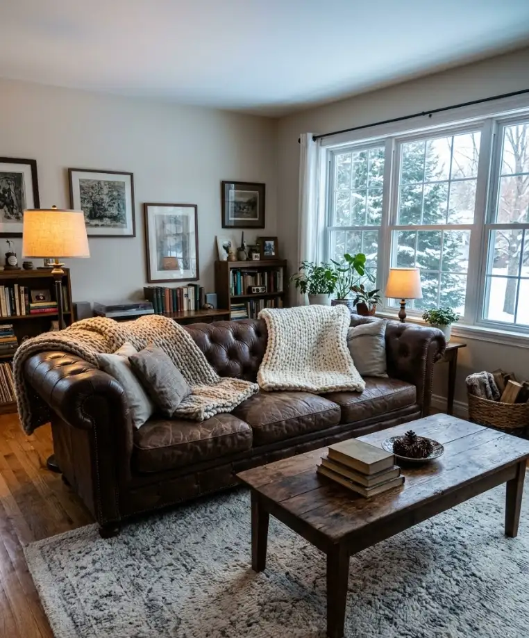 Layered Persian or vintage rugs
