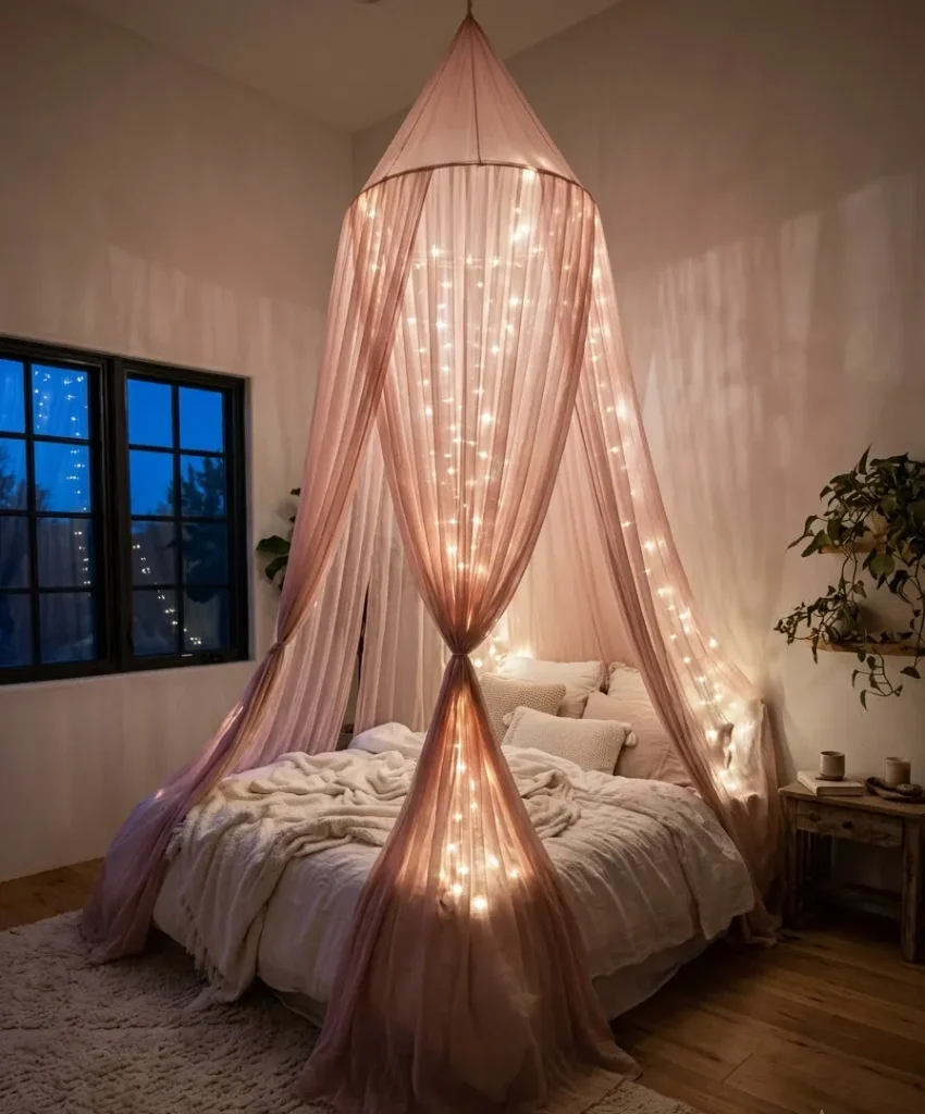 Layered pillows in three textures
