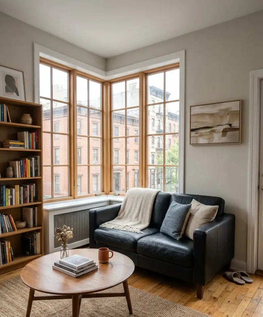 Leather loveseat instead of a sofa