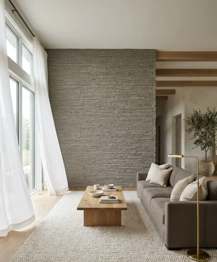 Ledgestone in warm gray