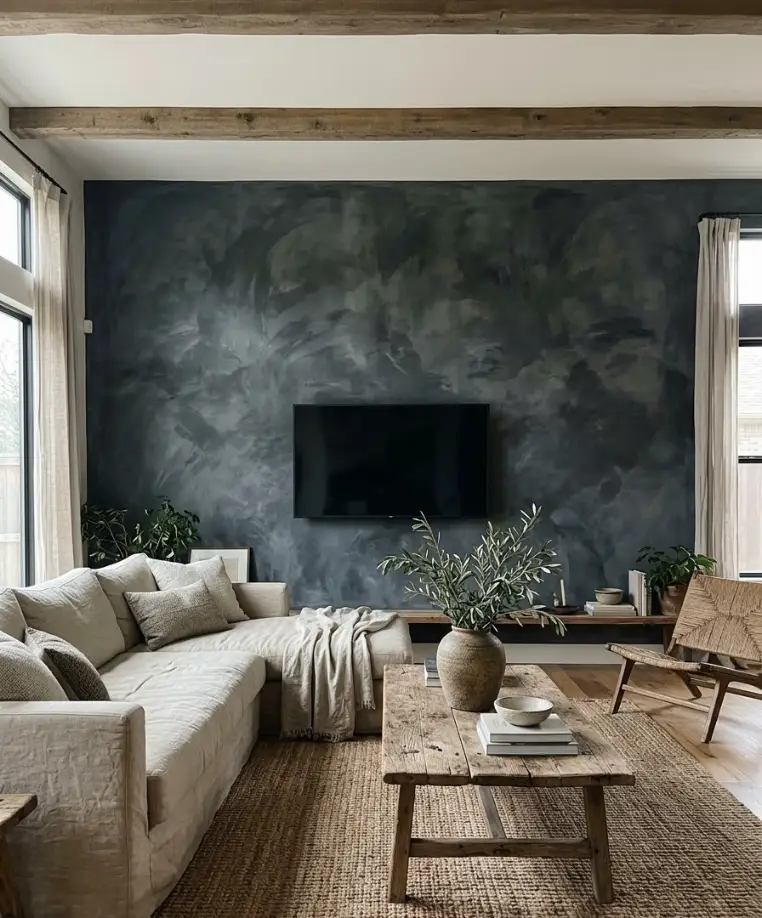 Limewash in charcoal