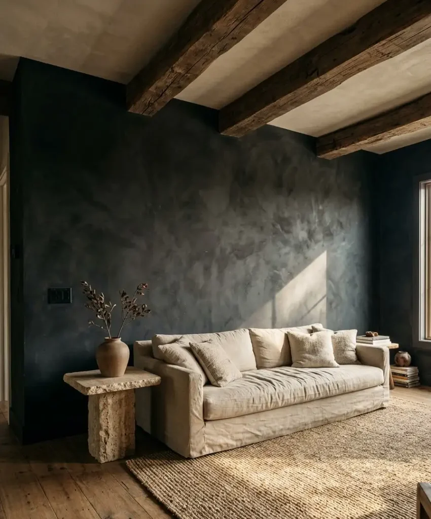 Limewash or plaster-look black