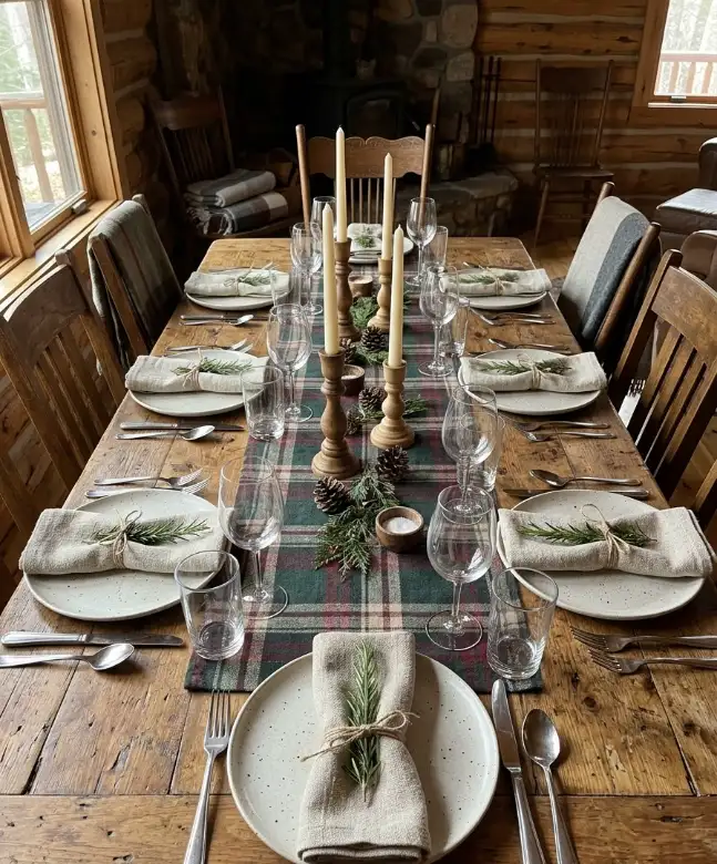 Make napkin rings from twine and sprigs