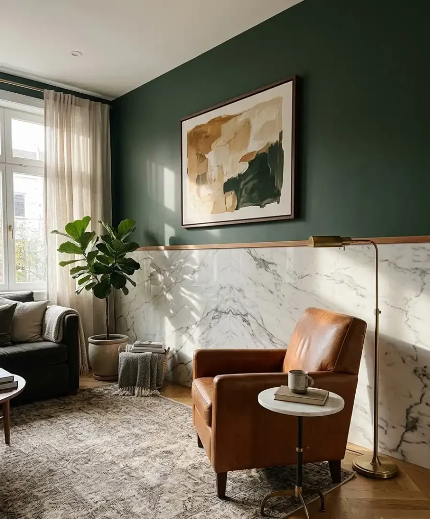 Marble fireplace