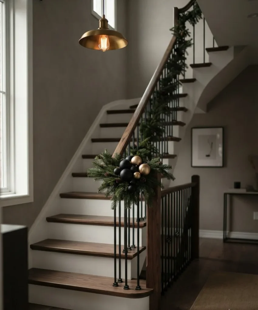Matte black ornaments with