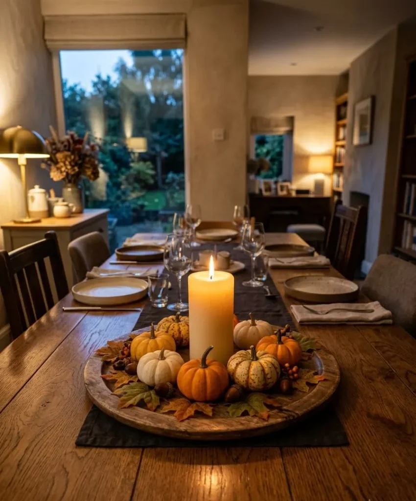 Mini pumpkin candle ring