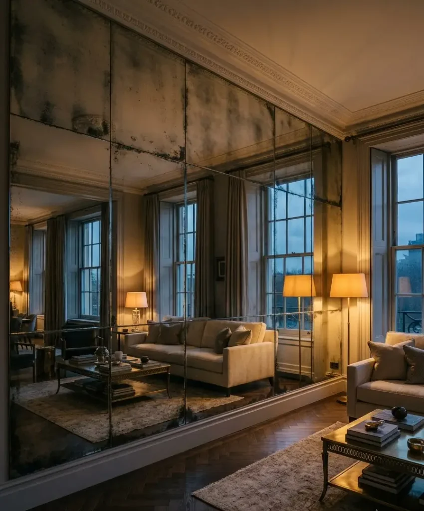 Mirror panels or antiqued mirror