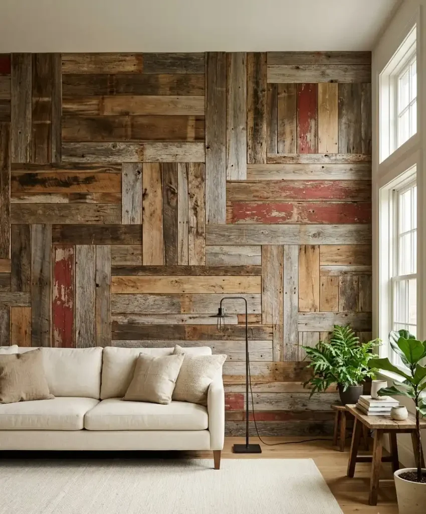 Mixed-tone patchwork barnwood
