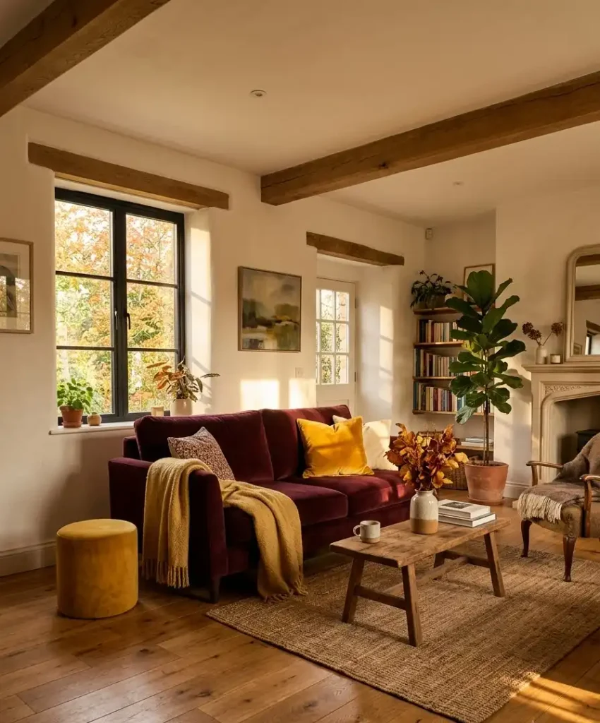 Mustard yellow accents