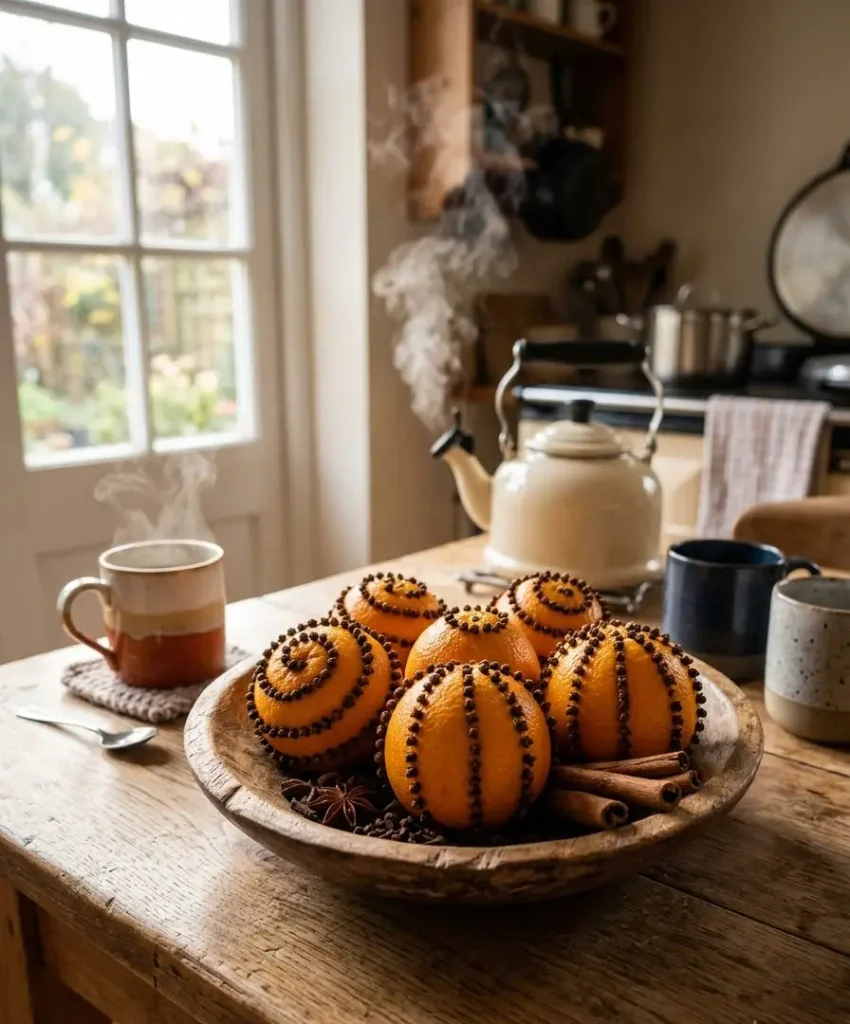 Orange clove pomanders