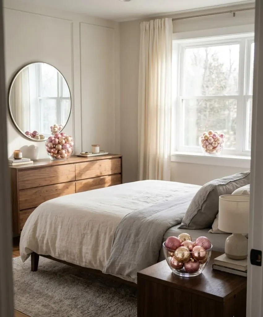 Ornament bowls on every flat surface