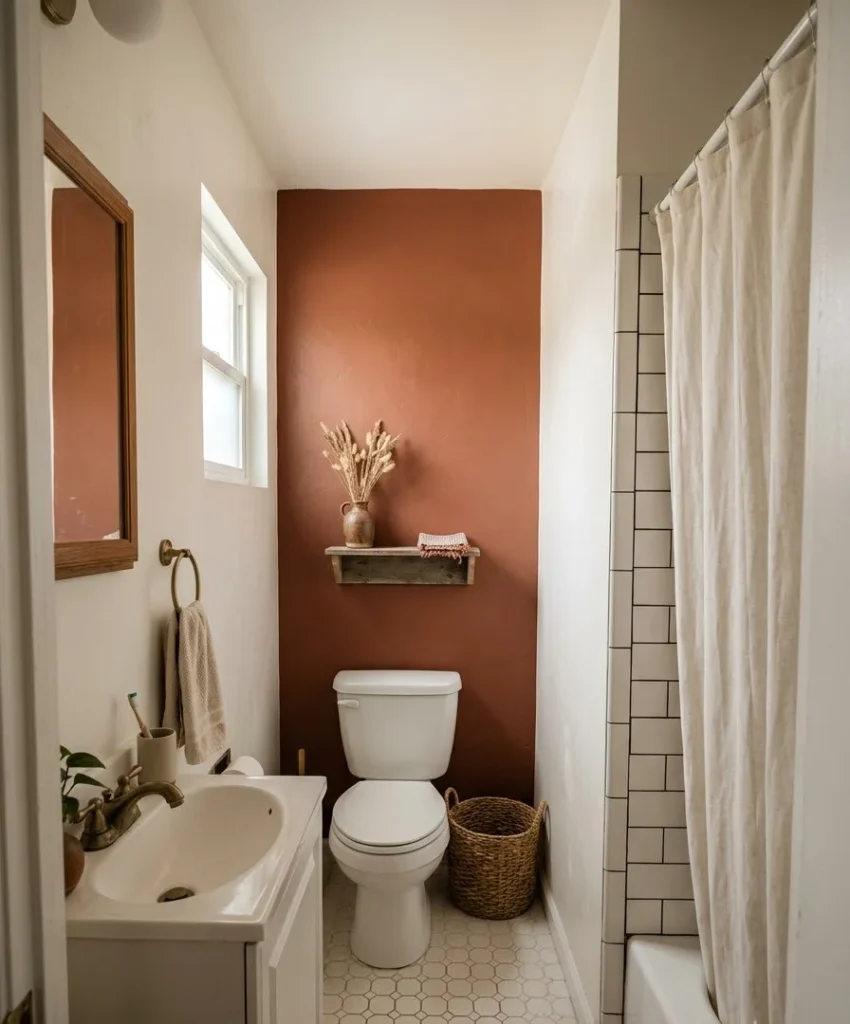 Paint or wallpaper one warm accent wall