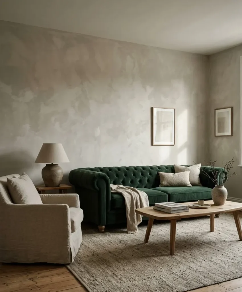 Painted plaster-look walls